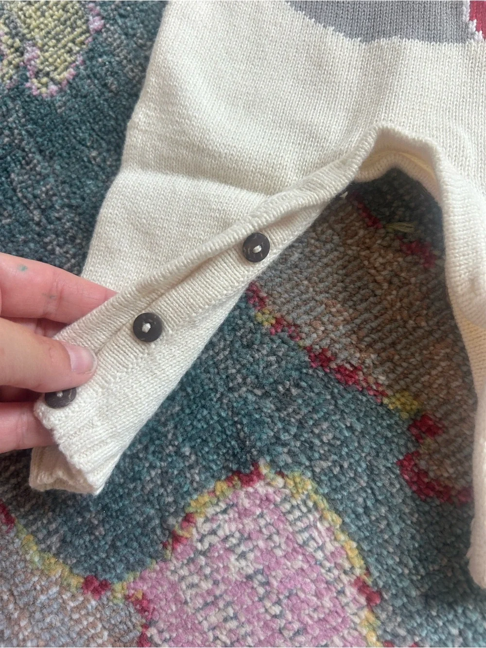 Cream Baby Shark Knit One-Piece Bodysuit for Babies